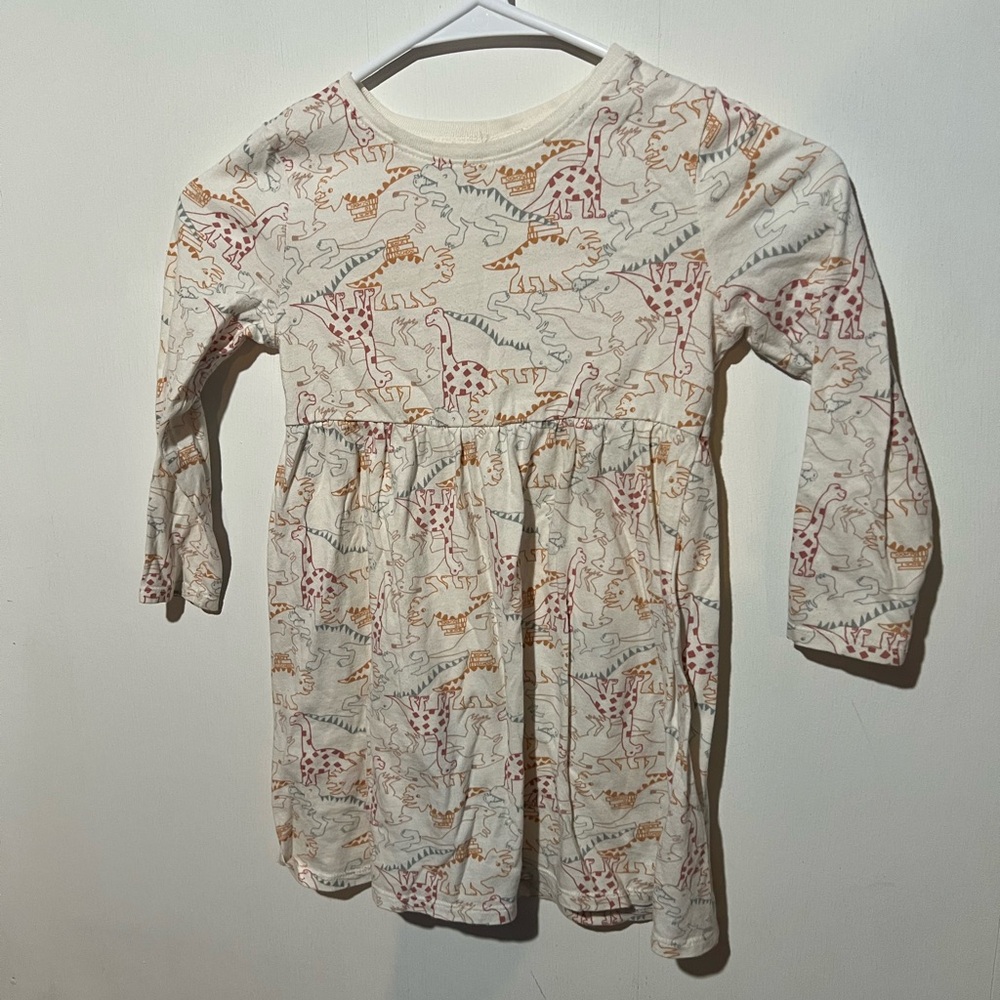 Old Navy Cream and Red Dinosaur Dress